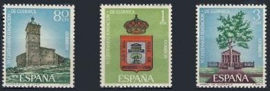 z vendido España 1966 1720/2 Sellos * Centenario de Guernica Completa c/charnela Timbre Espagne Spain Spagna Espana Spanje Spanien 